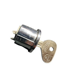 Originaler VW Zündschloss-Schließzylinder 113905853 für Käfer und Bus T2, gereinigt und geprüft mit Schlüssel.